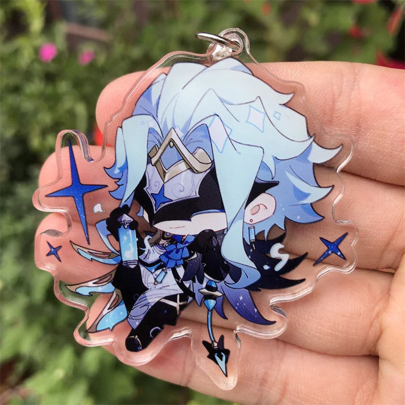 Genshin Impact Clorinde Neuvillette Sigewinne Navia Freminet Schlüsselanhänger Anime Spielzubehör Rucksack Anhänger Prop Abzeichen – Detail 6