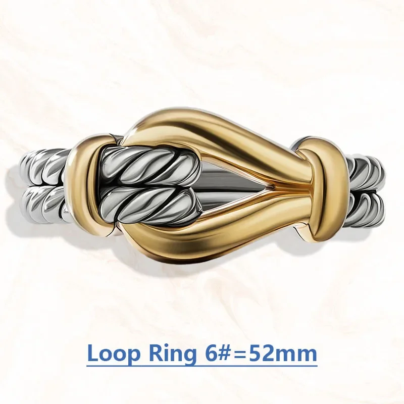 

X Ring for Women 1:1 High Quality Station Cable Cross Collection Vintage Ethnic Loop Hoop Pendant Punk Jewelry Band