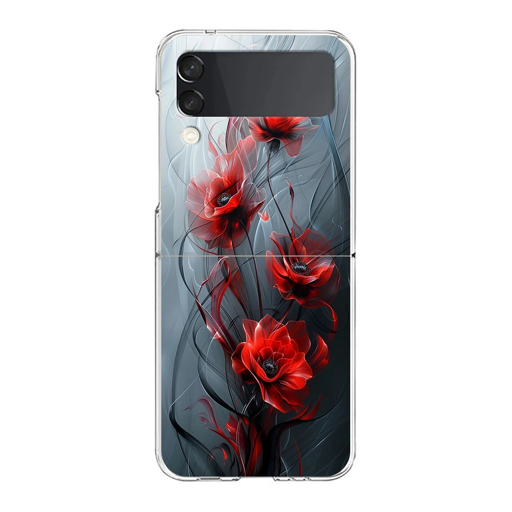 Kirschblüten harte PC-Handy hülle für Samsung Galaxy Z Flip 5 4 3 transparente Abdeckung für Galaxy Z Flip 6 faltbar stoßfest – Detail 6