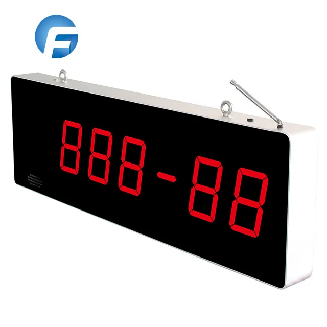 

3 Digit Restaurant Waiter Calling Button Wireless Counter Display Receiver Max Black Work Color