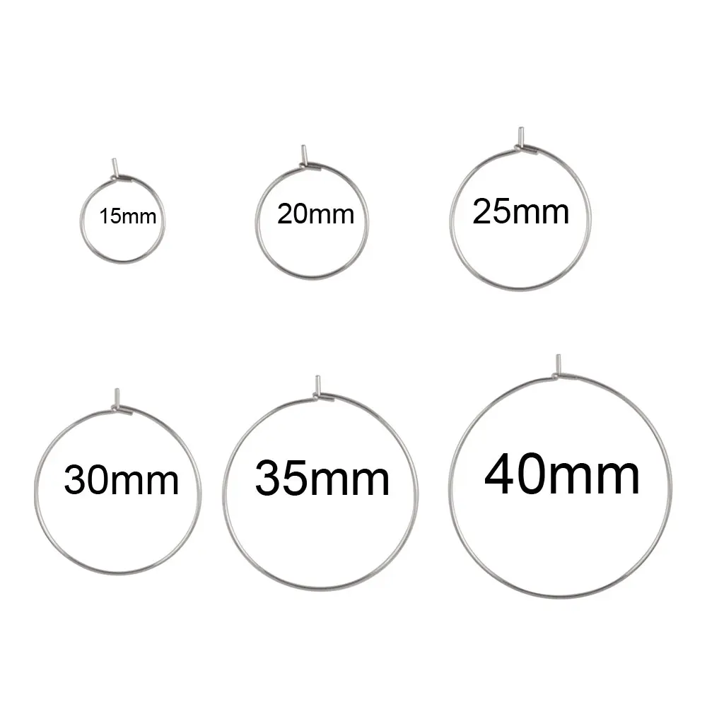 20PCS Premium Stainless Steel Large Circle Hoop Earrings
