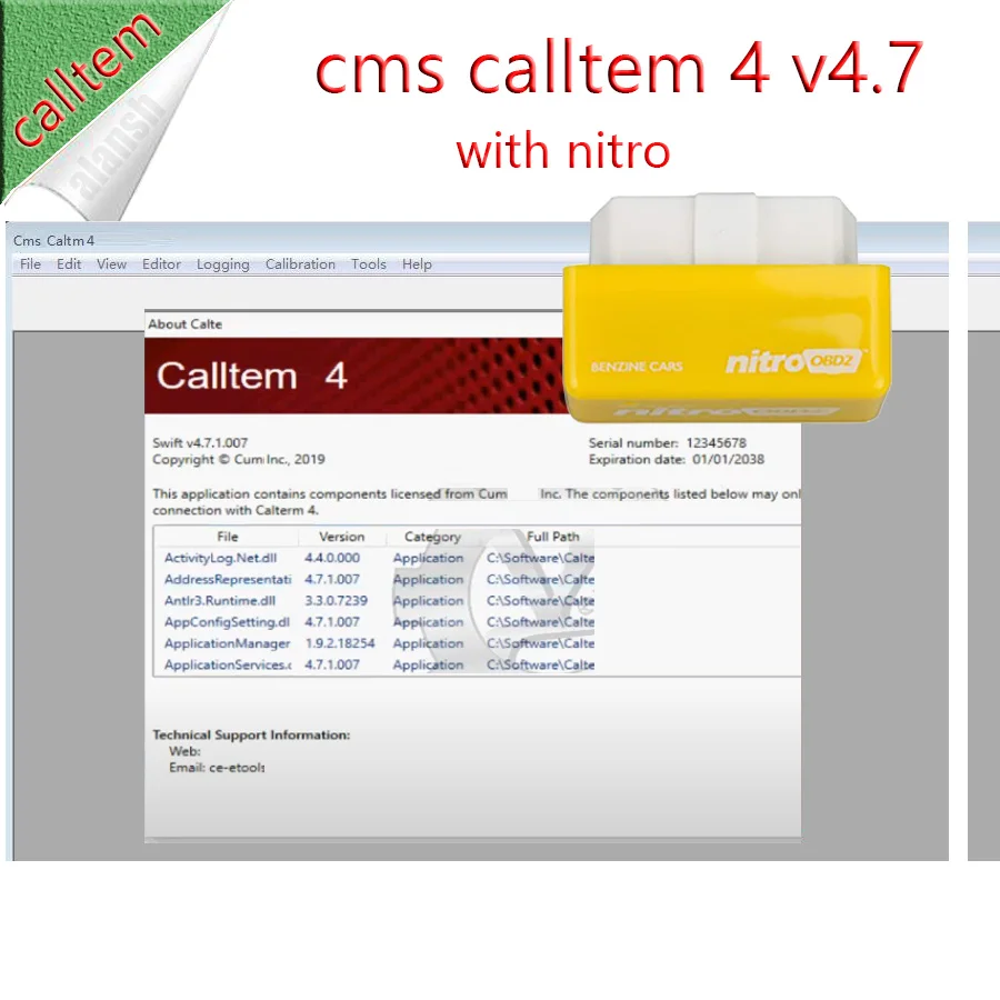 

2024 Hot Sell CMS Calltem 4 v5.4 4.7 Come with Keygen Metafiles Never Expire Can Work with NEXIQ Site Line 6 7