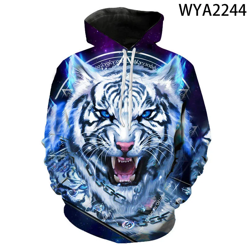 

Spring Autumn Hoodies Men Women Children Animal Lion Tiger 3D Print Hoodie Streetwear Cool Pullover Clothing kid's hoodies