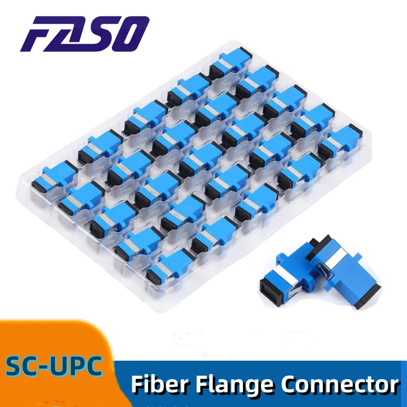 100pcs SC UPC Simplex Single-mode Flange Fiber Optic Adapter SC Optical Fiber Coupler SC UPC Fiber Flange SC Connector