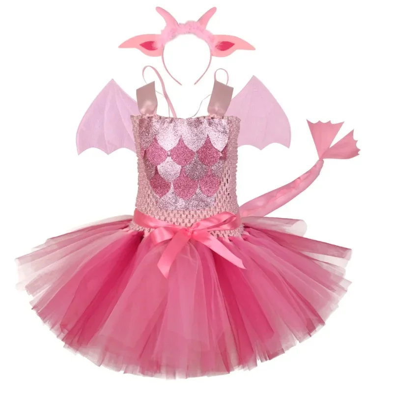 

Baby Girls Easter Elk Tutu Dresses Costume Fluffy Pink Tutu Toddler Girls Mini Tulle Skirts Rabbit Dress Up Outfit Kids Clothe