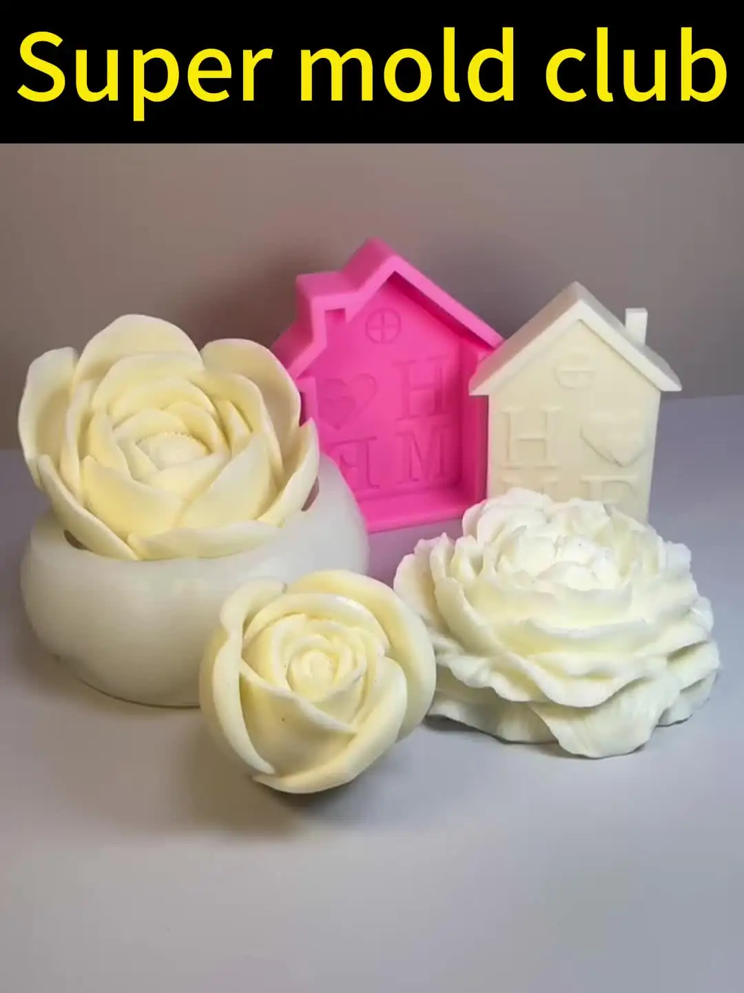 Lot De 3 Moules En Silicone En Forme De Fleur De Pivoine Pour