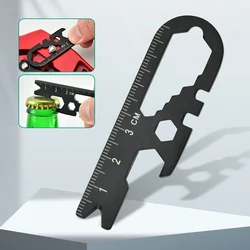 Ultimate Multifunctional Pocket Tool: Compact Keychain with Bottle Opener, Wrench, and Screwdriver