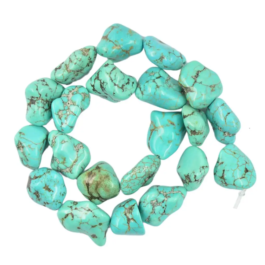 Blue Turquoise Gemstone Stone Nugget Loose Beads with hole Jewelery Making Blue Turquoise Gemstone Stone Nugget Loose Beads with hole Jewellery Making