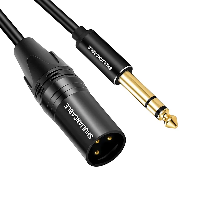SHULIANCABLE 1/4 Zoll TRS auf XLR Männlich Symmetrisches Signalverbindungskabel 1/4 Zoll auf XLR Patchkabel für Mikrofone, DJs, etc.