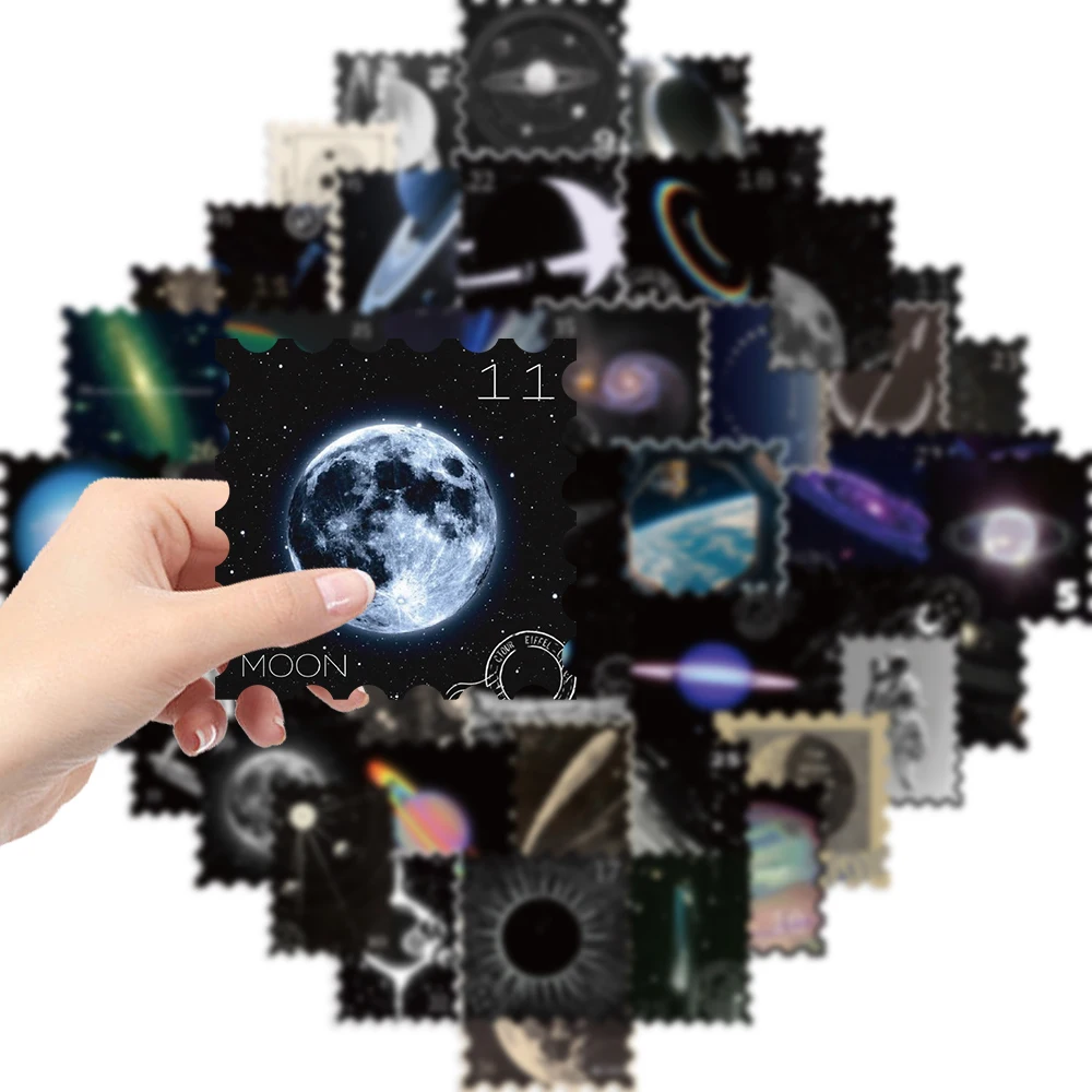 50 stücke Mysterious Universe Planet Aufkleber DIY Dekoration Für Motorrad Laptop Telefon Koffer Fahrrad Coole Cartoon Aufkleber Spielzeug – Detail 2