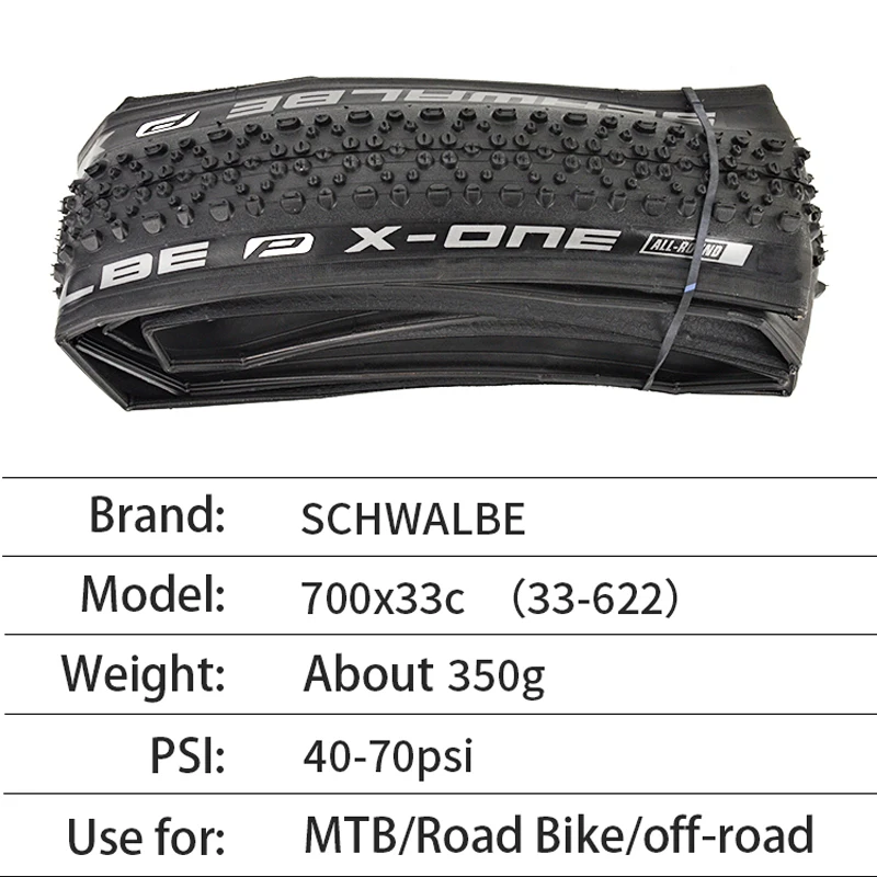 SCHWALBE X-ONE ALLROUND 700x33C Bicycle Tire 28x1.30 33-622