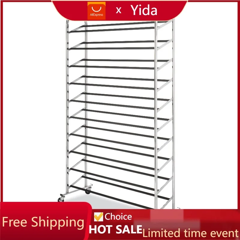 

Whitmor 50-Pair 10-Tier Metal Shoe Tower with Wheels Chrome