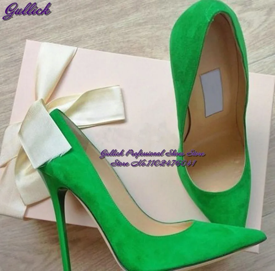 

Gullick Green Pink Suede Stiletto Heel Dress Shoes Shallow Cut Pointed Toe Banquet Pumps 12Cm 10Cm 8Cm Slip-On Footwear