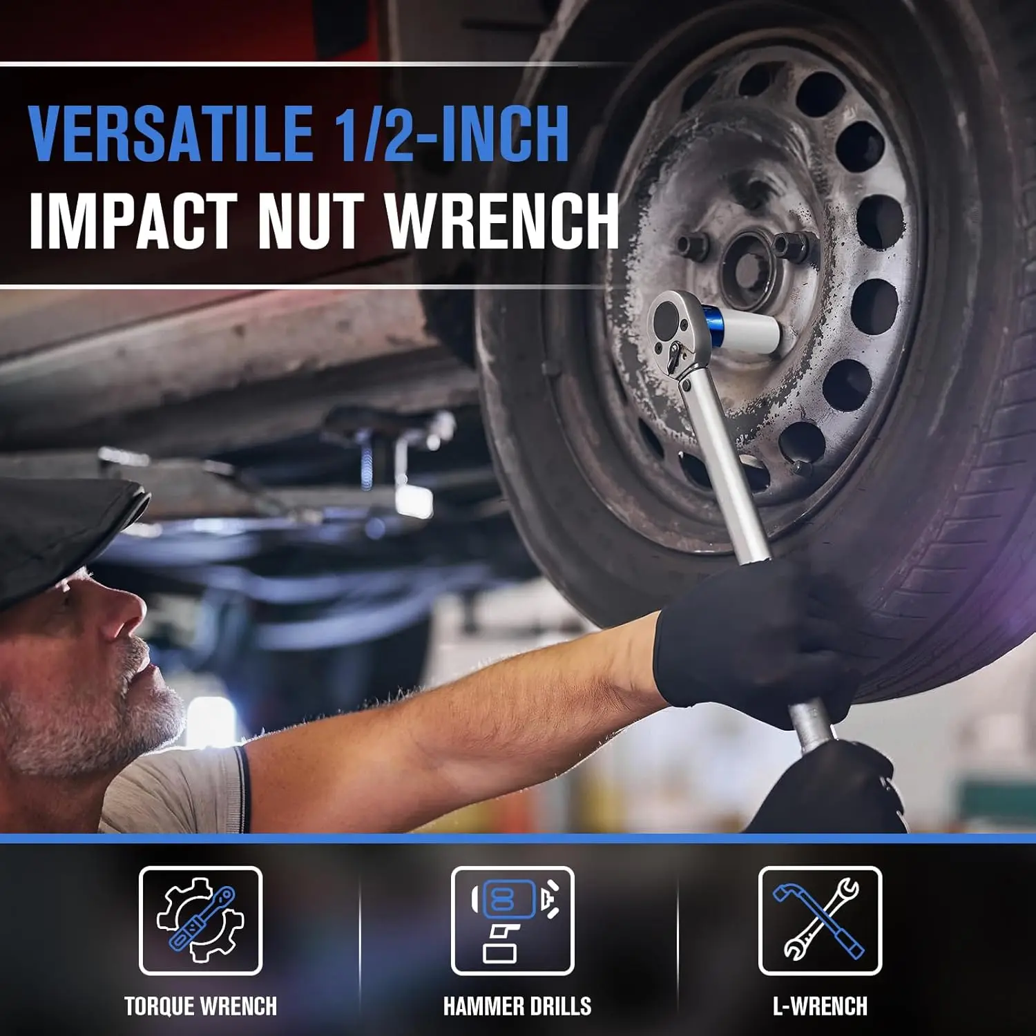 1/2 Inch Drive Wheel Protector Impact Socket Thin Wall Deep Impact Socket Set Plastic Sleeve Lug Nut 17mm 19mm 21mm 22mm impact socket set impact driver socket