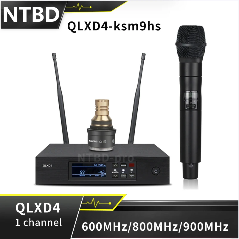 

NTBD QLD4 ksm9hs UHF Wireless Microphone System Handheld Condenser Professional True Diversity stage performances High Quality