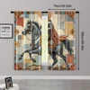 2pcs, Curtain Popular 2D print Vintage for Man on Horseback Durable Polyester (without rod) Gifts for Kitchen Living Room Office 3