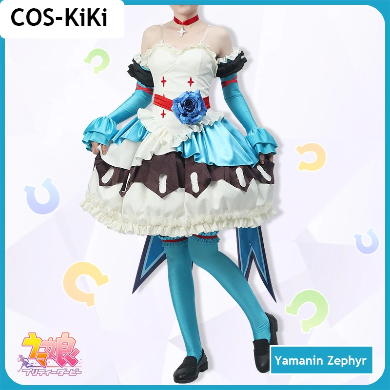 

COS-KiKi Game Umamusume:Pretty Derby Yamanin Zephyr Battle Suit Elegant Dress Uniform Cosplay Costume Halloween Party Outfit