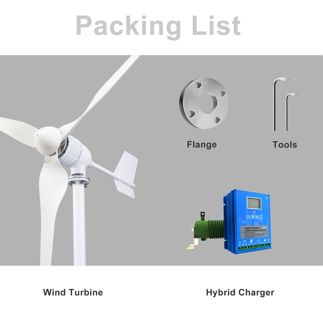 High Power WindKing Max 6KW Wind Turbine 3 Blades 12V 24v 48v High