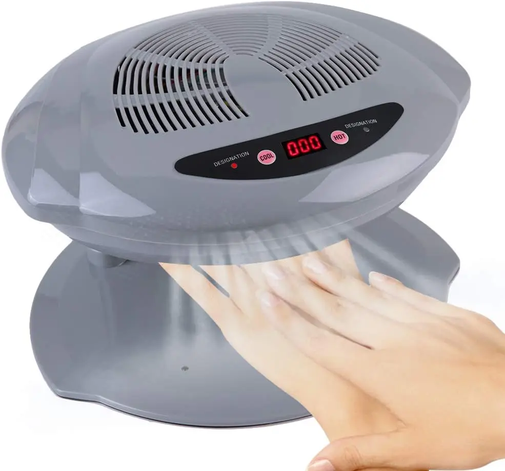 YIKOOLIN Nail Fan Dryer For Regular Nail Polish Hot Cold Nail Dryer Fan Nail Dryer Nail Art Polish Machine For Fingernail Toenai