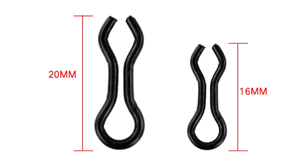 20 stücke Angeln Blei Schnell Snaps Stecker Zubehör Clips für DIY Karpfen Angeln Führt Schleife Einsätze Platinen Augen Clip Tackle – Detail 3