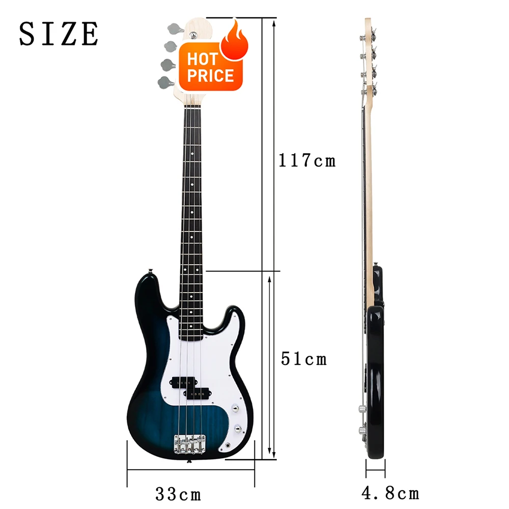 エレキベースボディ Irin-エレクトリックベースギター,4弦,20フレット,ベースボディ