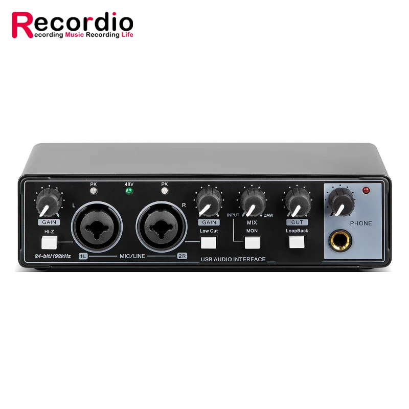 

GAX-MD22 Computer Recording Live Dubbing Equipment Singing Usb External Guitar Audiobook Professional Sound Card