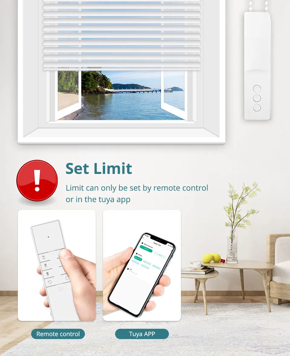 Zemismart Zigbee Roller Shade Driver Work with Tuya Bulit in Battery Blind Motor