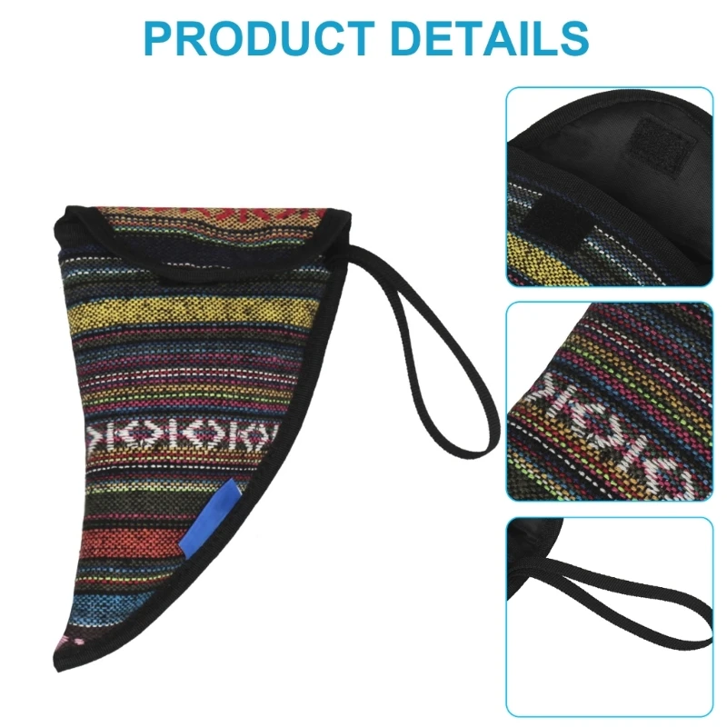 National Ocarina Bag Ocarina Protective Triangular Cloth Bag with Carry Handle Case Holder for Lover