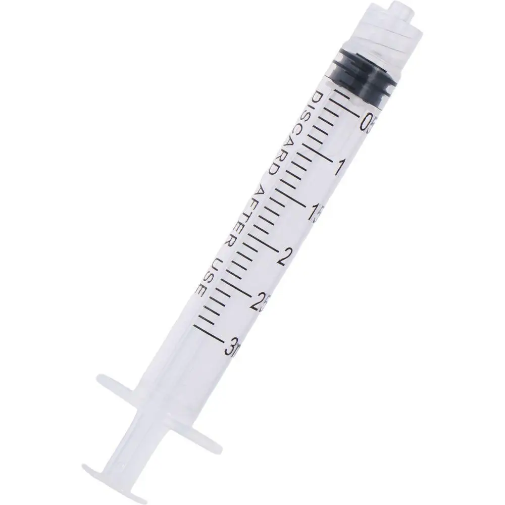 투명한 루어 락 플라스틱 주사기, 3ml 인젝터 주사기, 분배 접착제 도구, 수경 영양제, 100 개