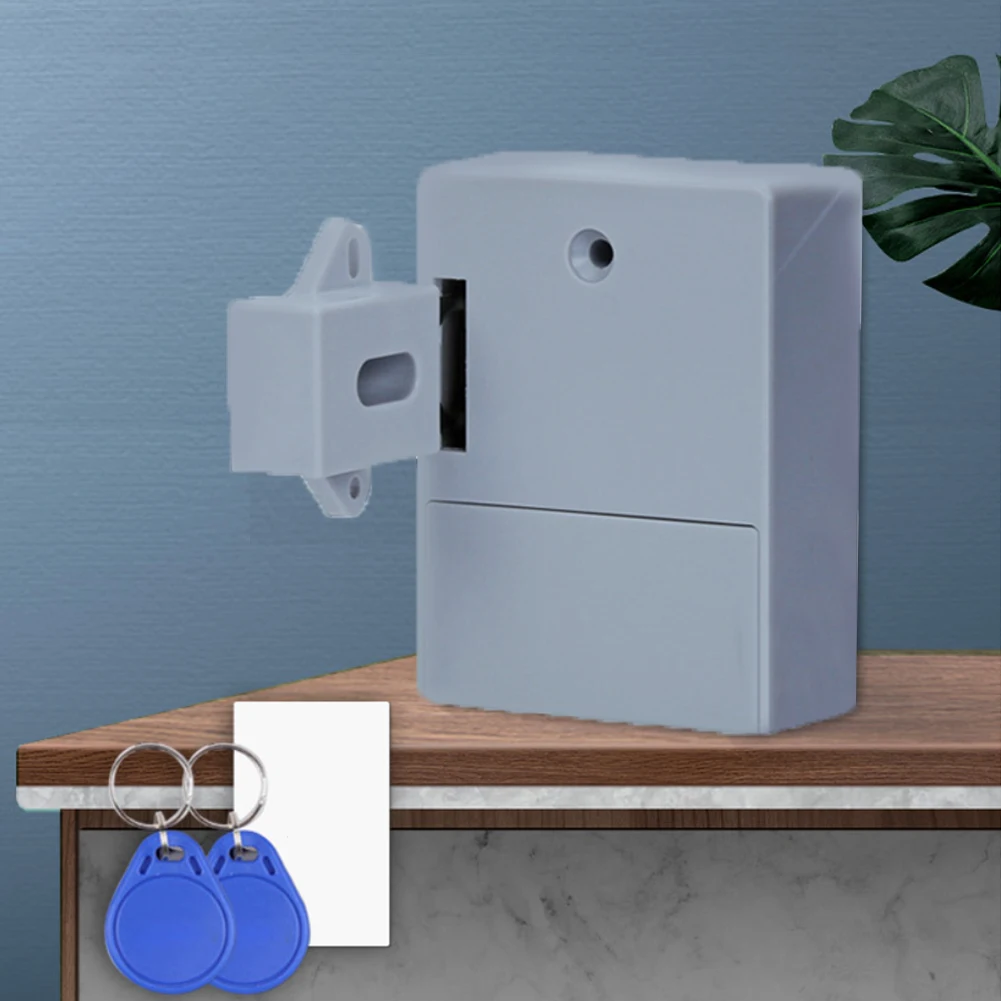 RFID Electronic Cabinet Lock Electronic Lock with 2 Key Electronic Cabinet Lock Smart Sensor for Cabinets Hidden DIY Lock