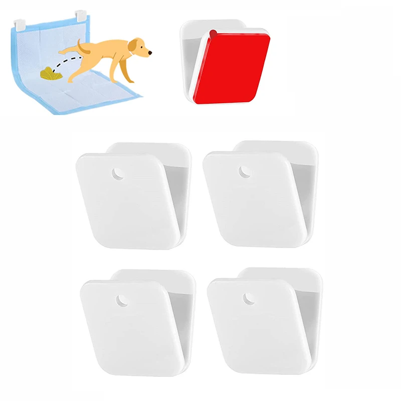 Dog Potty Pad Holder 4/6Pcs Wall Pee Pad Holder Clear Dog Potty Training Pad Holder Invisible Puppy Sticky Pee Wall Clips