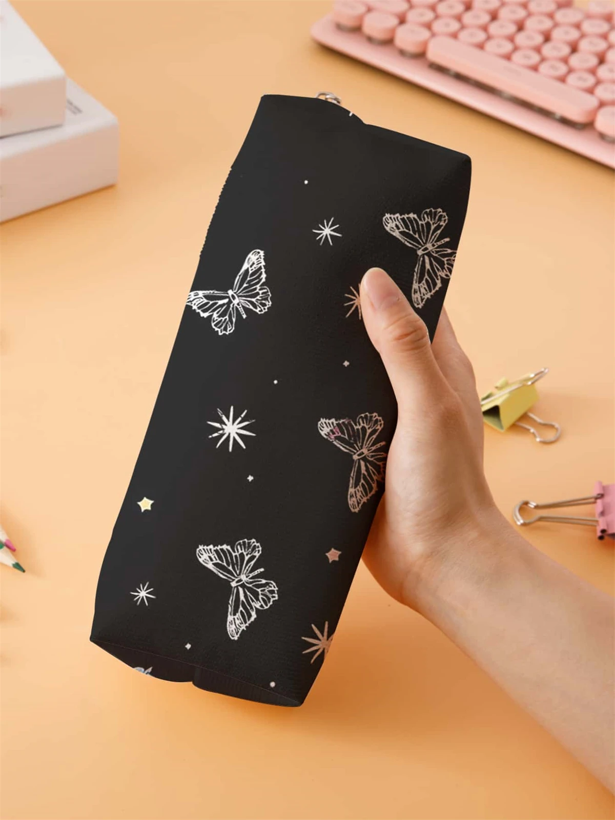 Small pencil case, large capacity pencil case, multifunctional stationery storage bag, student school organization supplies