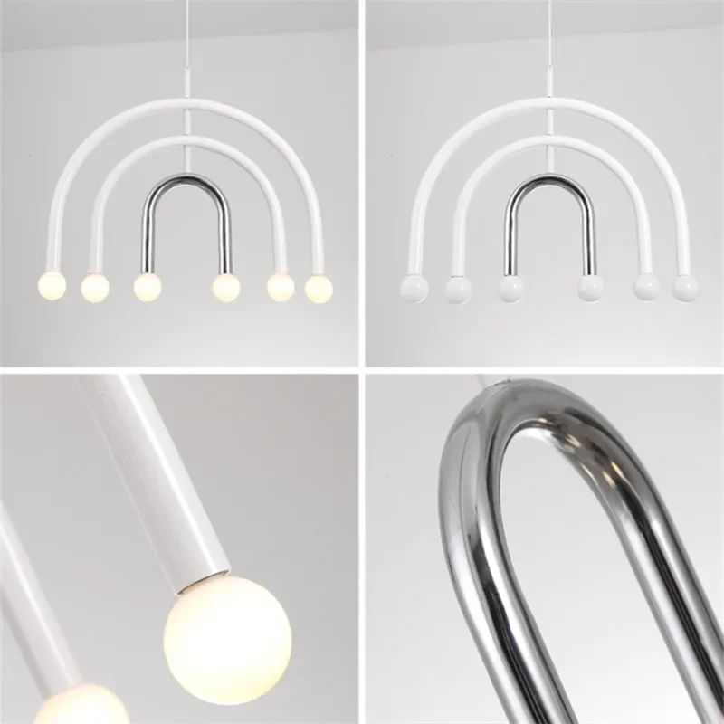 DIY Bauhaus color chandelier color blocking minimalist geometric chandelier hotel restaurant children's room lighting fixtures led chandelier ceiling chandelier led pendant light