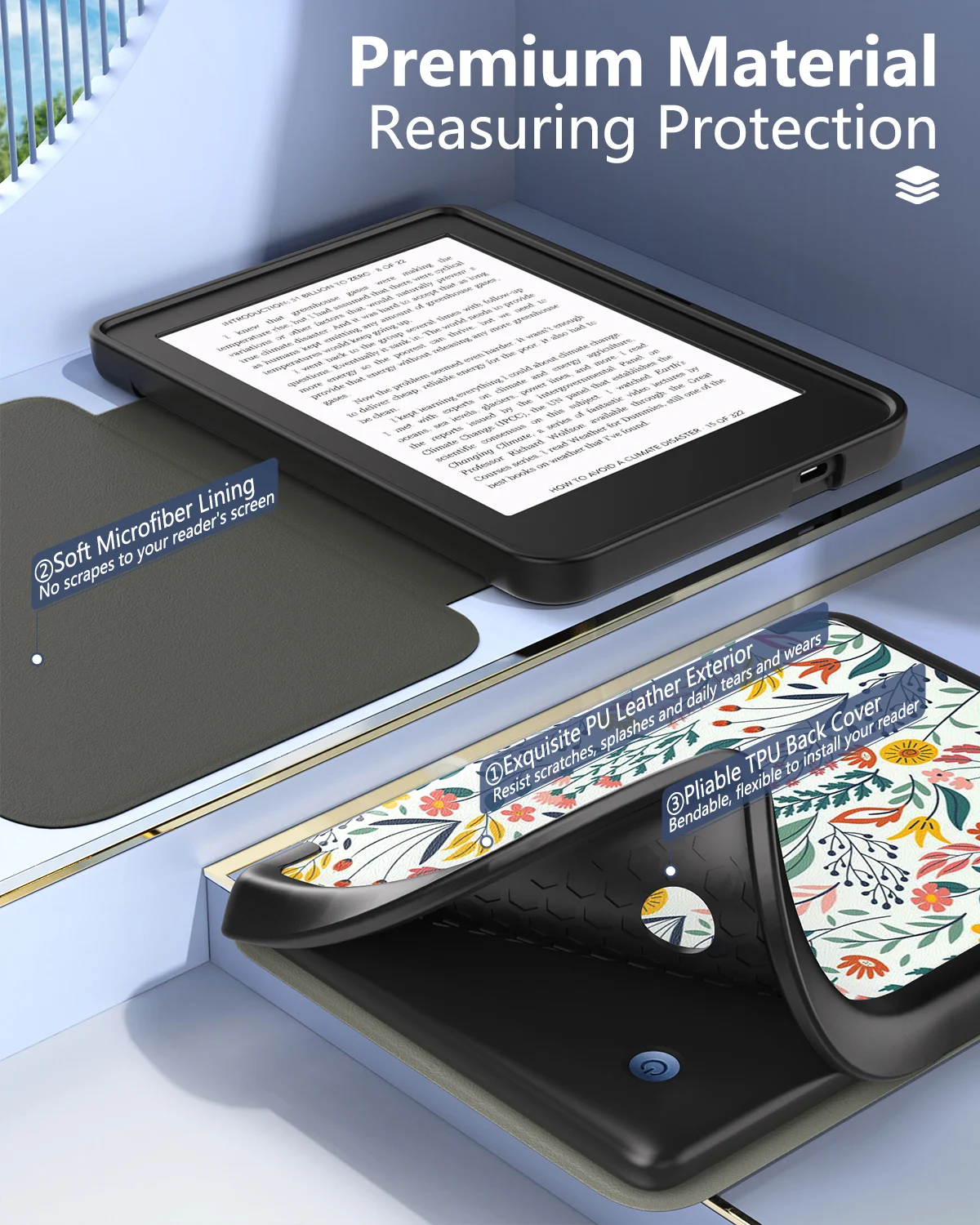 Lightweight Protective Case for Kobo Clara Series – 6 2024 Release