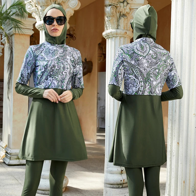 2023 Costumi Da Bagno Musulmani Costume Da Bagno Donna Modesto Hijab Sport Costume Da Bagno Islamico Burkini Arabicturkey Pakistani Beach Bourkini Poo