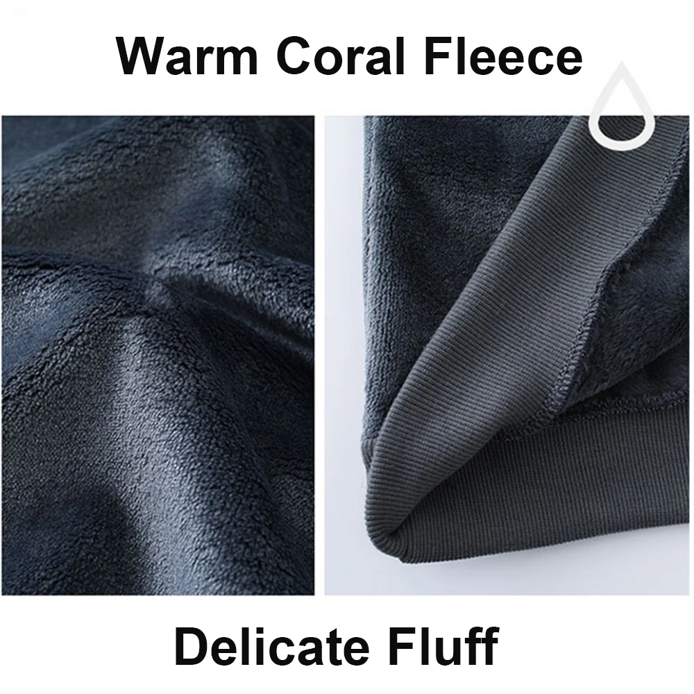 4XL Men's Winter Big Size Pajamas Set Thicken Double-sided Coral Fleece Pajama Man Casual Solid Sleepwear Soft Warm Pyjama Homme