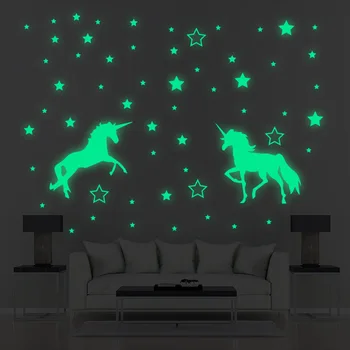 Glow-in-the-Dark Stars & Unicorn Stickers 1