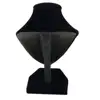 Black Mannequin Necklace Jewelry Pendant Display Stand Holder Show Decorate Rack Black Velvet Fabric Choker Organizer Showcase 4