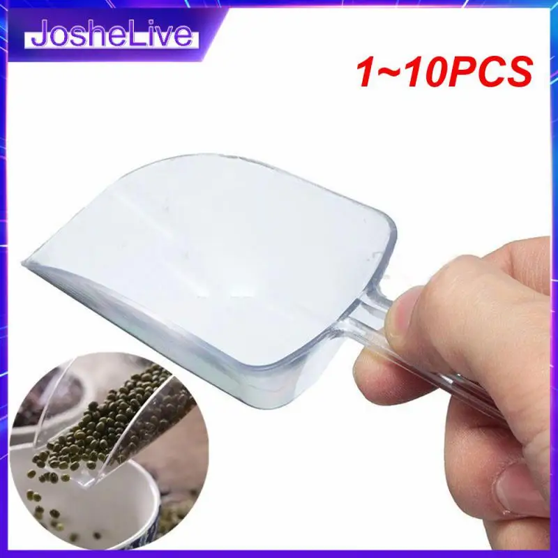 1 ~ 10Pcs Kitchen Cream Buffet Farina Mini Pale Di Ghiaccio Trasparente Cibo Candy Scoop Plastica