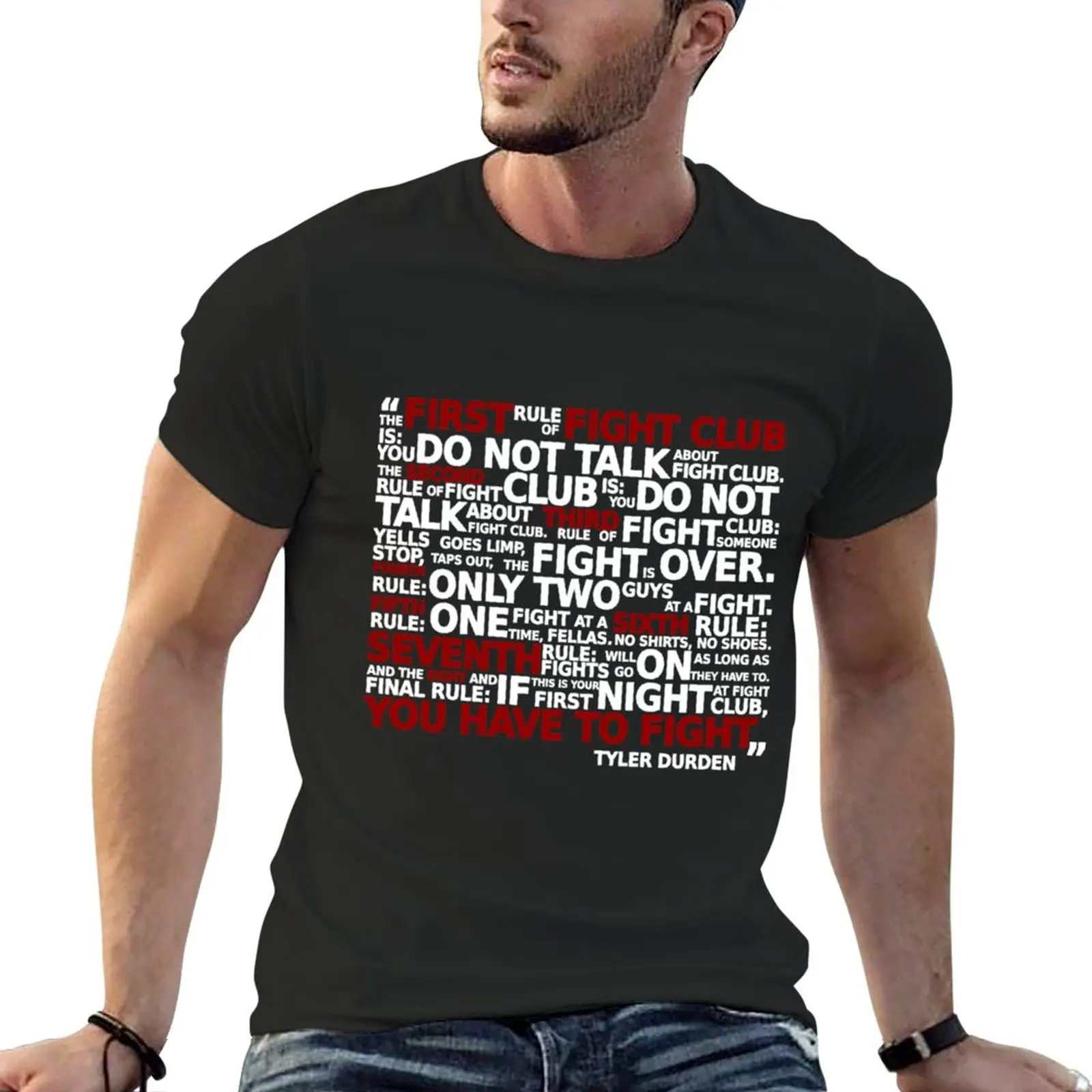 

Fight Club Rules T-Shirt sublime t shirt Aesthetic clothing Anime t-shirt plain white t shirts men