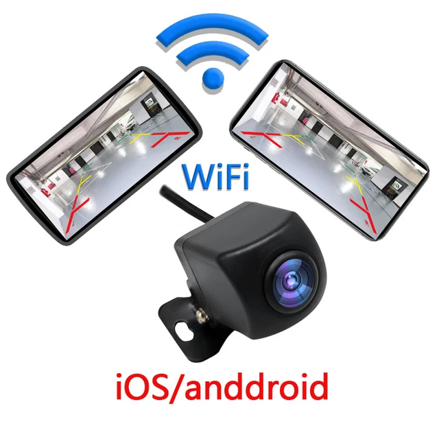 Cámara de marcha atrás inalámbrica para coche, videocámara de visión  trasera HD con Wifi para IOS, Android, grabación de vídeo con aplicación  gratuita, 12V para Bmw y Toyota - AliExpress