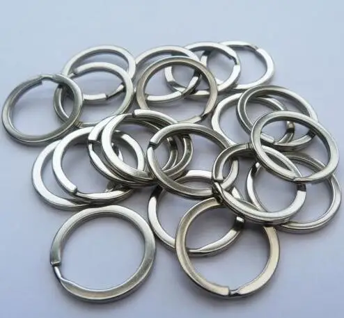 

Лидер продаж, винтажные серебряные очаровательные плоские раздельные кольца 25/30 мм, брелок для ключей, сувенирное кольцо, подарки, парные брелки для сумок, Z472