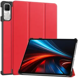Premium Tri-Fold Shockproof Tablet Case - 11.5-Inch Cover for Honor Pad V9 (Red)