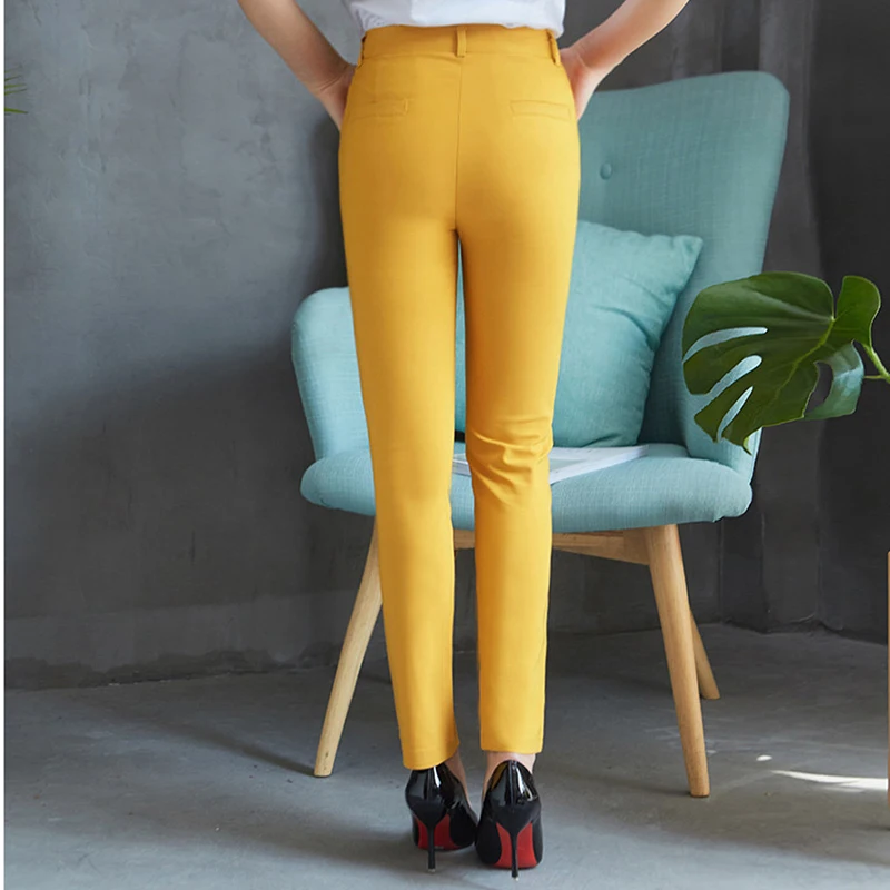 Casual Office Ankle-length 90cm Pants Women Oversized 4xl Slim Pantalones Mid Waist Candy Color Pencil Sweatpants New Trousers 90cm usb 2 0 to type c charge data transfer coiled cable for samsung galaxy c9 pro huawei mate 9 silver color