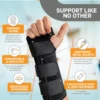 Supportive and Adjustable Black Wrist Brace for Maximum Pain Relief - Comfortable Brace for Carpal Tunnel, Tendonitis, and Arthr 1