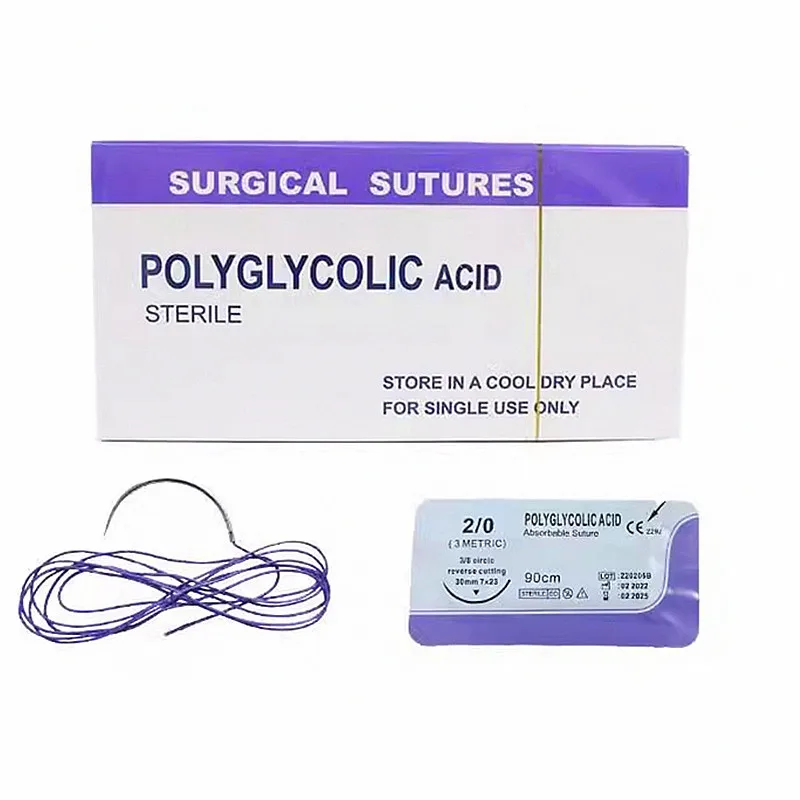 Veterinary surgicalPGA sutures VICRYL BRAIDED Polyglycolic Acid absorbable /reverse cutting3/8 circle Care plus VICRYL BRAIDED