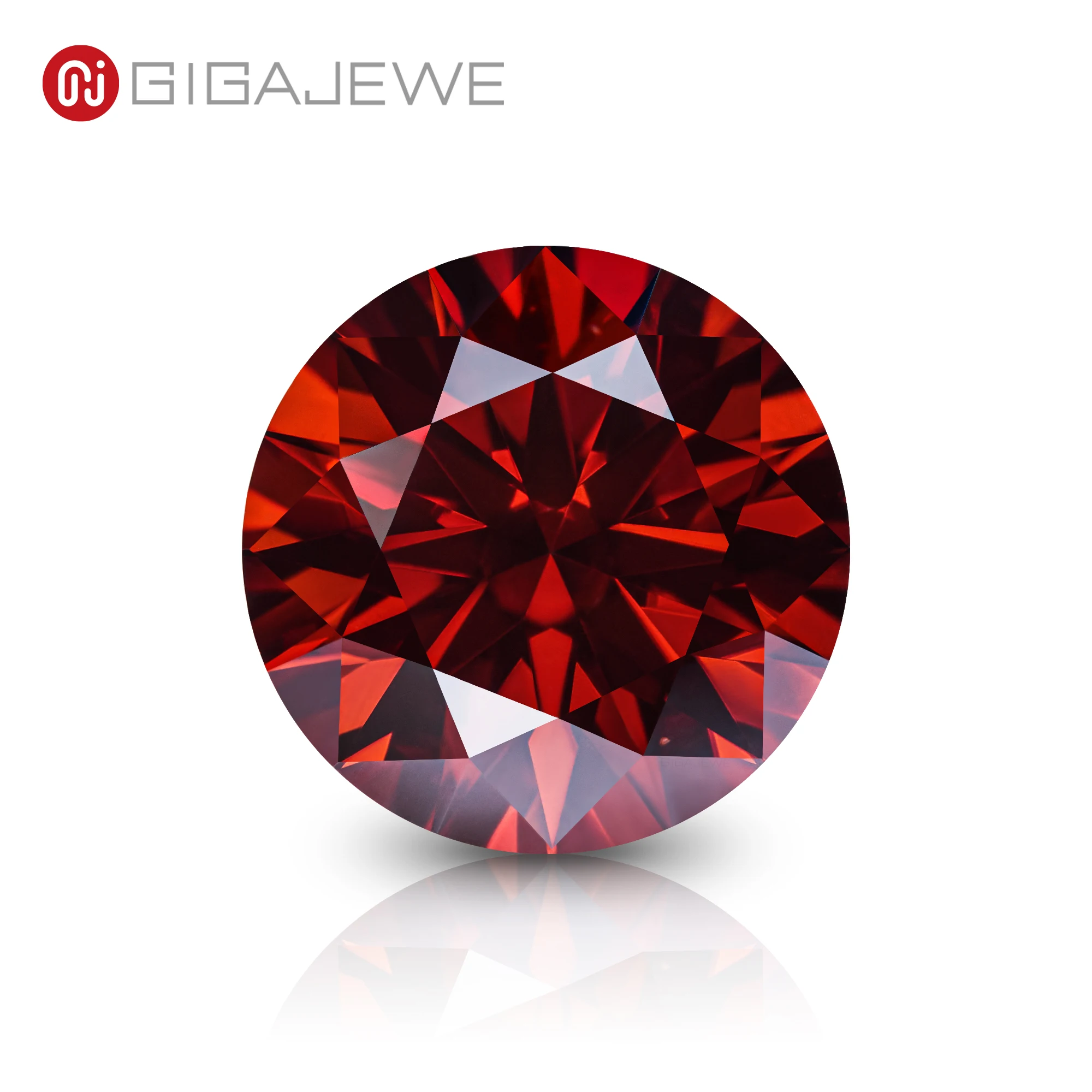 

GIGAJEWE Moissanite Round Cut NovaColor Luxury Red Color VVS1 Premium Gems Loose Diamond Test Passed Gemstone For Jewelry Making