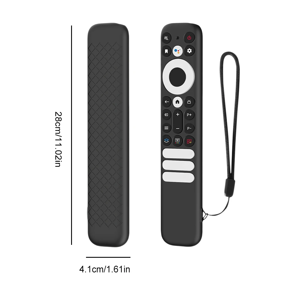 Silicone Protective Remote Control Cover with Lanyard, Anti-Slip Design