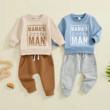 Baby Boy Fall Sweatshirt & Pants Set 1