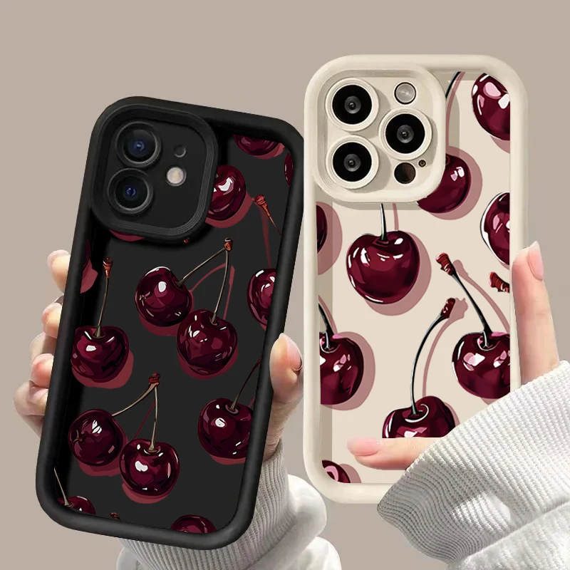 Retro Cherry Pattern Cartoon Case - Stylish and Durable Protective Cover